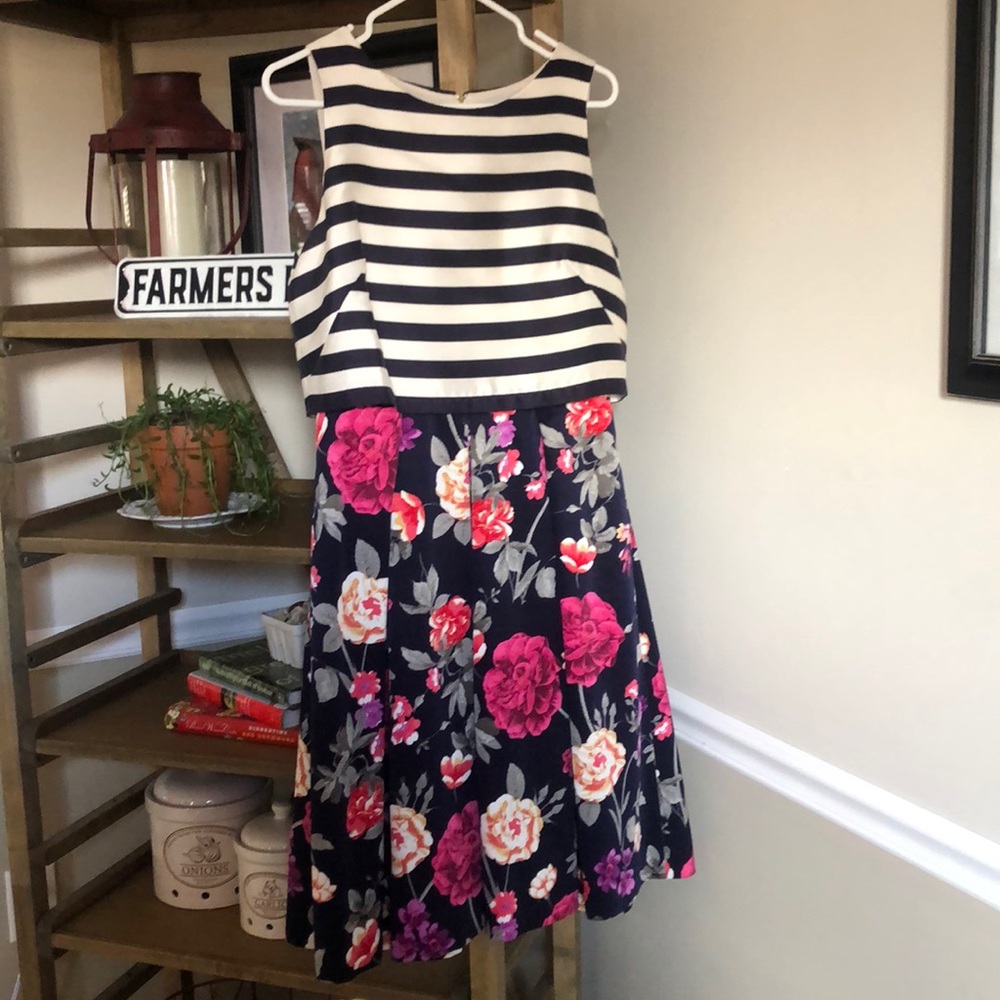 Anthropologie Split Print cocktail dress